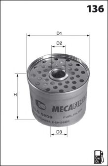 ELG5504 MECAFILTER Fuel Supply System Fuel filter