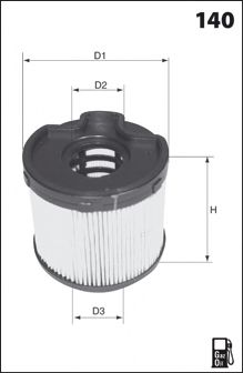 ELG5237 MECAFILTER Fuel filter