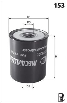 ELG5505 MECAFILTER Fuel Supply System Fuel filter