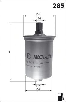 ELE3570 MECAFILTER Fuel Supply System Fuel filter