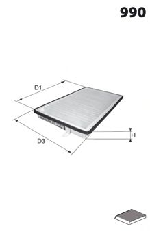 ELR7010 MECAFILTER Heating / Ventilation Filter, interior air