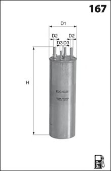 ELE6125 MECAFILTER Fuel filter