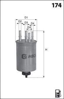 ELG5464 MECAFILTER Fuel filter