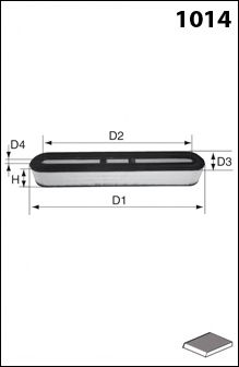 FO2266 MECAFILTER Тормозная система Тормозной диск
