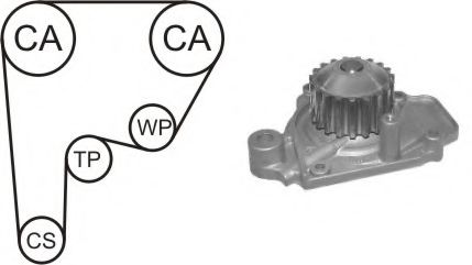 WPK-136801 AIRTEX Water Pump & Timing Belt Kit