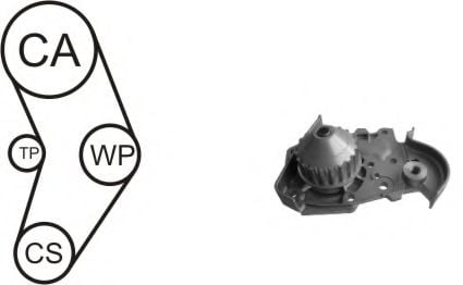 WPK-157801 AIRTEX Cooling System Water Pump & Timing Belt Kit