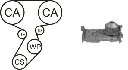WPK-164102 AIRTEX Water Pump & Timing Belt Kit