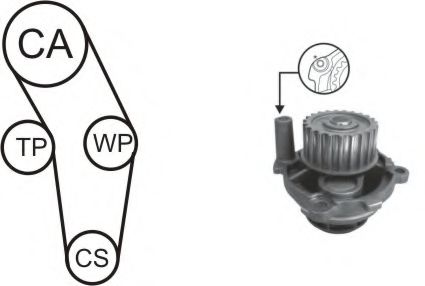 WPK-170301 Cooling System Water Pump & Timing Belt Kit