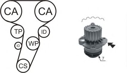 WPK-177403 AIRTEX Water Pump & Timing Belt Kit