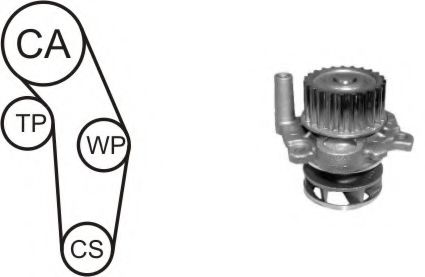 WPK-937701 Cooling System Water Pump & Timing Belt Kit