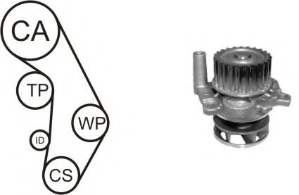 WPK-937707 AIRTEX Cooling System Water Pump & Timing Belt Kit