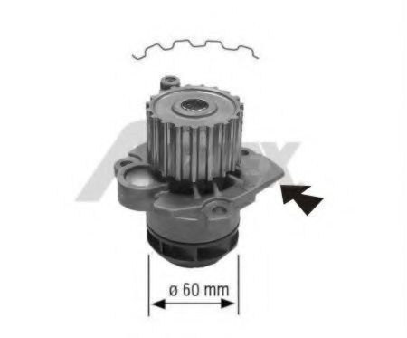 1671 AIRTEX Cooling System Water Pump
