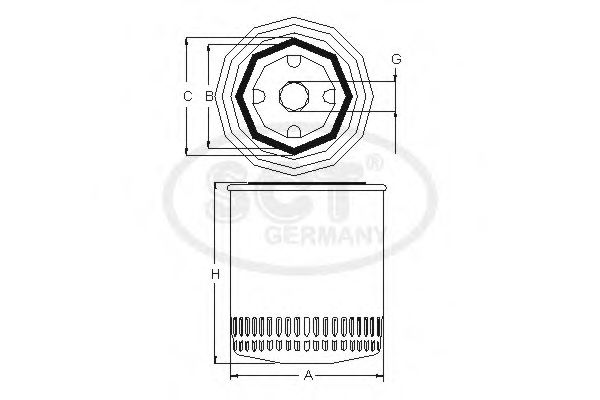 SM 820 SCT+GERMANY Масляный фильтр
