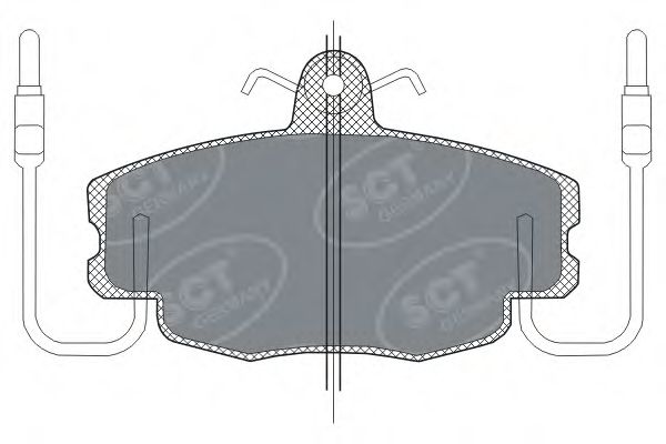 SP 189 PR SCT+GERMANY Комплект тормозных колодок, дисковый тормоз