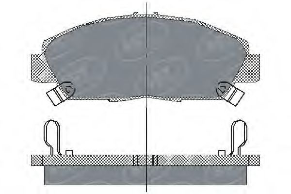 SP 203 PR SCT+GERMANY Комплект тормозных колодок, дисковый тормоз