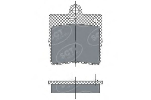 SP 247 PR SCT+GERMANY Комплект тормозных колодок, дисковый тормоз