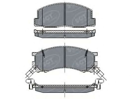 SP 262 PR SCT+GERMANY Комплект тормозных колодок, дисковый тормоз