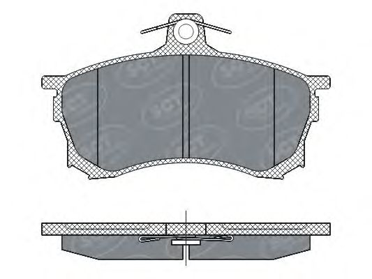 SP 268 PR SCT+GERMANY Комплект тормозных колодок, дисковый тормоз