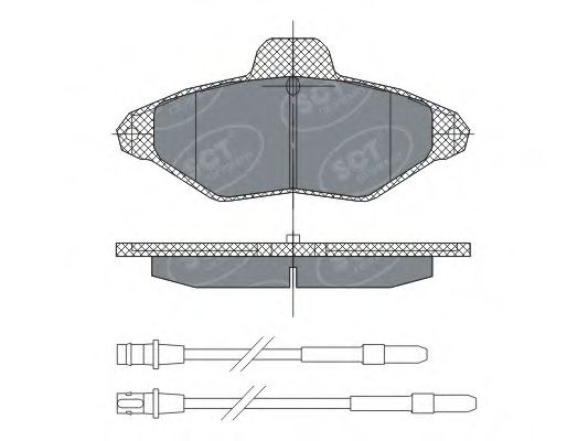SP 293 PR SCT+GERMANY Комплект тормозных колодок, дисковый тормоз