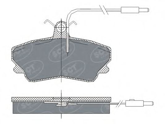 SP 300 PR SCT+GERMANY Комплект тормозных колодок, дисковый тормоз