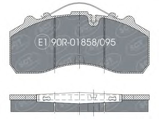 SP 305 PR SCT+GERMANY Комплект тормозных колодок, дисковый тормоз