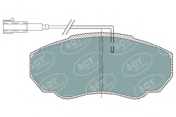 SP 318 PR SCT+GERMANY Комплект тормозных колодок, дисковый тормоз