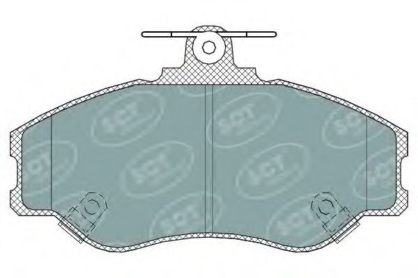 SP 323 PR SCT+GERMANY Комплект тормозных колодок, дисковый тормоз