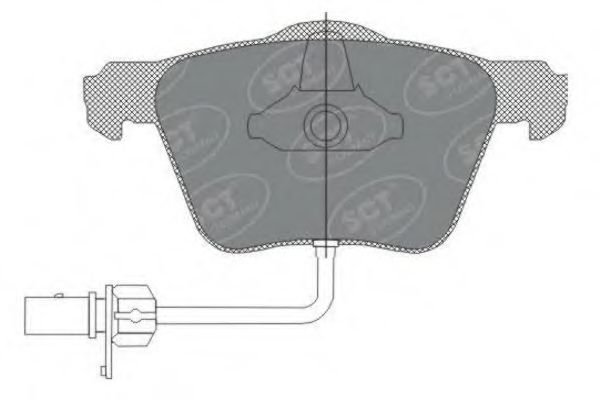SP 282 PR SCT+GERMANY Комплект тормозных колодок, дисковый тормоз