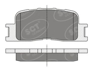 SP 334 PR SCT+GERMANY Комплект тормозных колодок, дисковый тормоз