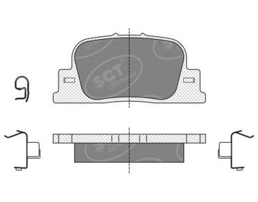 SP 335 PR SCT+GERMANY Комплект тормозных колодок, дисковый тормоз