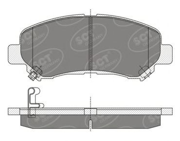 SP 337 PR SCT+GERMANY Комплект тормозных колодок, дисковый тормоз