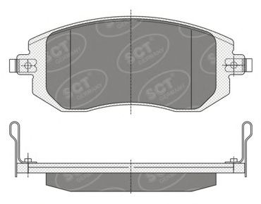 SP 340 PR SCT+GERMANY Комплект тормозных колодок, дисковый тормоз