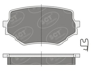SP 346 PR SCT+GERMANY Комплект тормозных колодок, дисковый тормоз