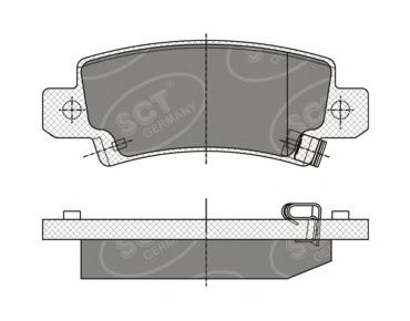 SP 350 PR SCT+GERMANY Комплект тормозных колодок, дисковый тормоз