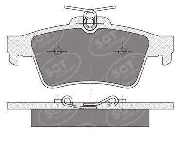 SP 357 PR SCT+GERMANY Комплект тормозных колодок, дисковый тормоз