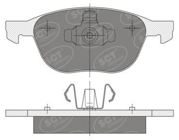 SP 358 PR SCT+GERMANY Комплект тормозных колодок, дисковый тормоз