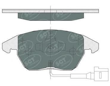 SP 367 PR SCT+GERMANY Комплект тормозных колодок, дисковый тормоз