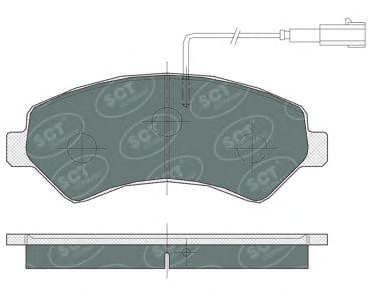 SP 387 PR SCT+GERMANY Комплект тормозных колодок, дисковый тормоз