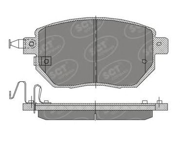 SP 392 PR SCT+GERMANY Комплект тормозных колодок, дисковый тормоз