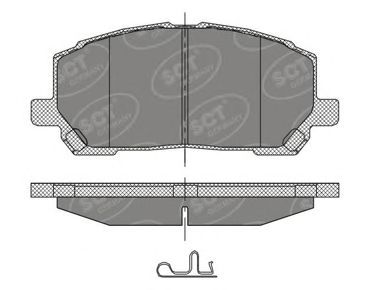 SP 399 PR SCT+GERMANY Комплект тормозных колодок, дисковый тормоз