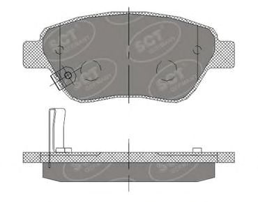 SP 406 PR SCT+GERMANY Комплект тормозных колодок, дисковый тормоз