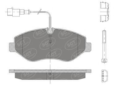 SP 416 PR SCT+GERMANY Комплект тормозных колодок, дисковый тормоз