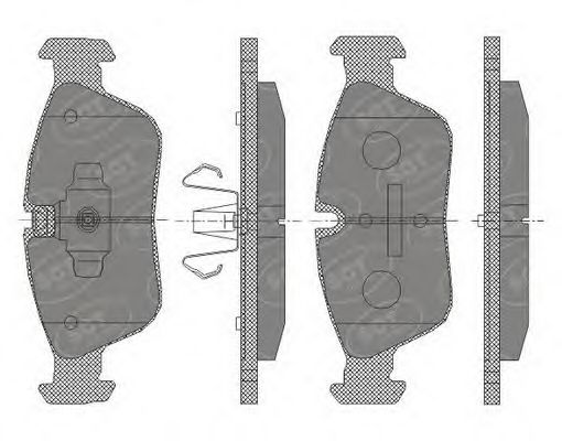 SP 433 PR SCT+GERMANY Комплект тормозных колодок, дисковый тормоз
