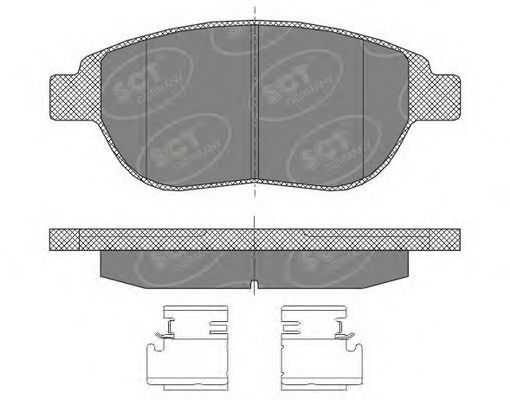 SP 435 PR SCT+GERMANY Комплект тормозных колодок, дисковый тормоз