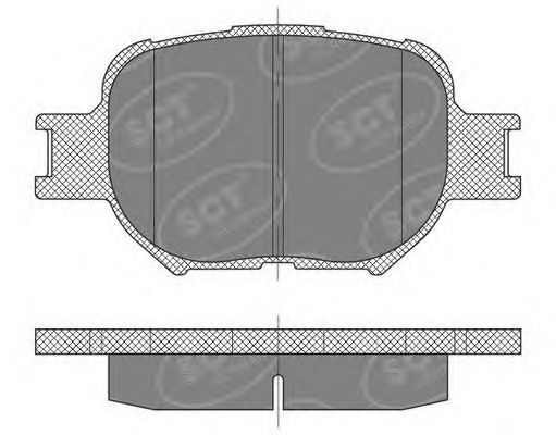 SP 467 PR SCT+GERMANY Комплект тормозных колодок, дисковый тормоз