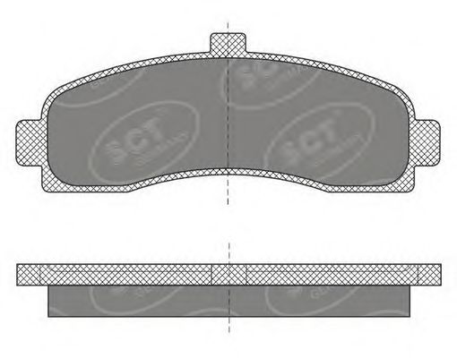 SP 498 PR SCT+GERMANY Комплект тормозных колодок, дисковый тормоз