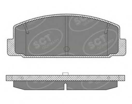 SP 611 PR SCT+GERMANY Комплект тормозных колодок, дисковый тормоз