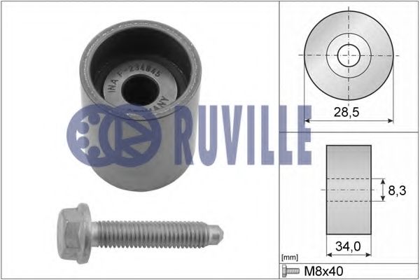 55465 RUVILLE Deflection/Guide Pulley, timing belt