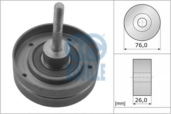 56525 RUVILLE Deflection/Guide Pulley, v-ribbed belt