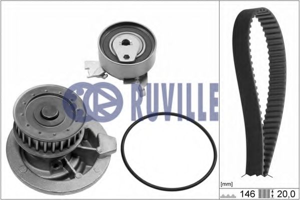 55315701 RUVILLE Water Pump & Timing Belt Kit